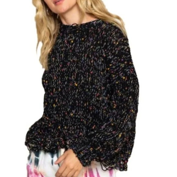 POL Sweaters - POL speckled distressed oversized sweater